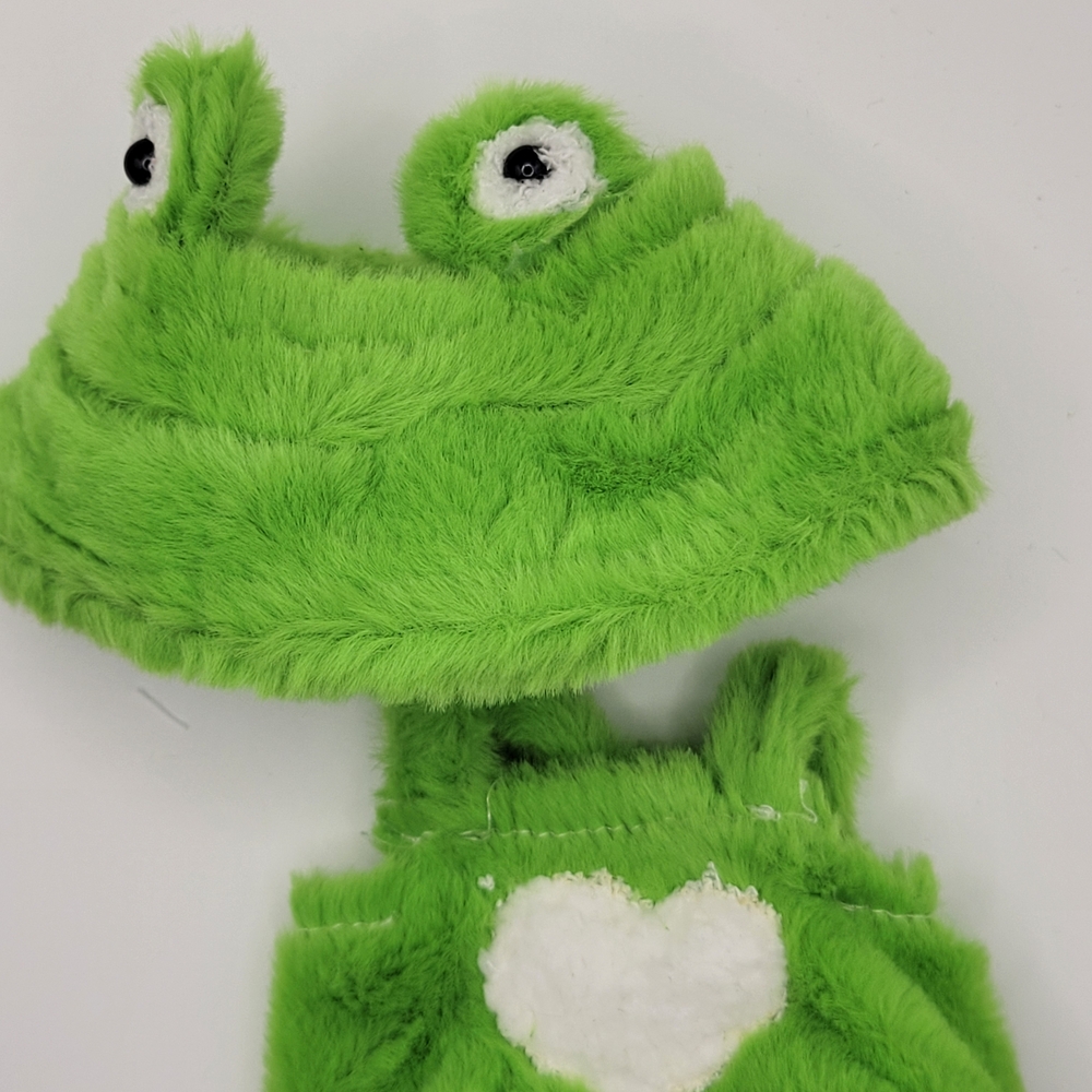 17cm Doll Green Frog Plush Hat and Outfit